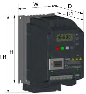 Wymiary falownika Siemens Sinamics V20